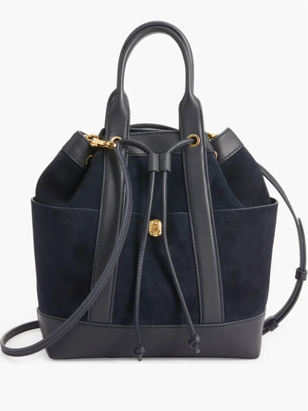 Navy Suede Purse