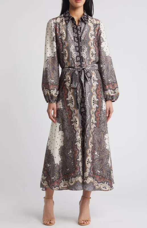 Long Sleeve Midi Shirt Dress