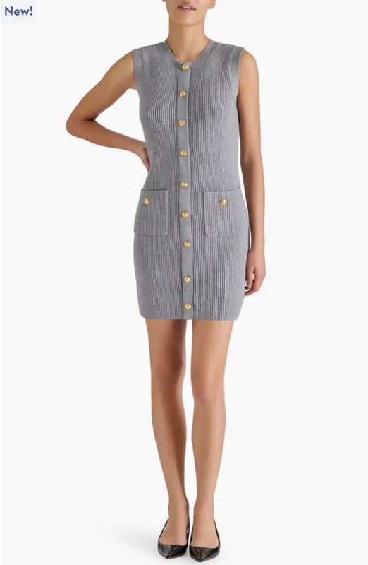 Sleeveless Ribbed Sweater Dress