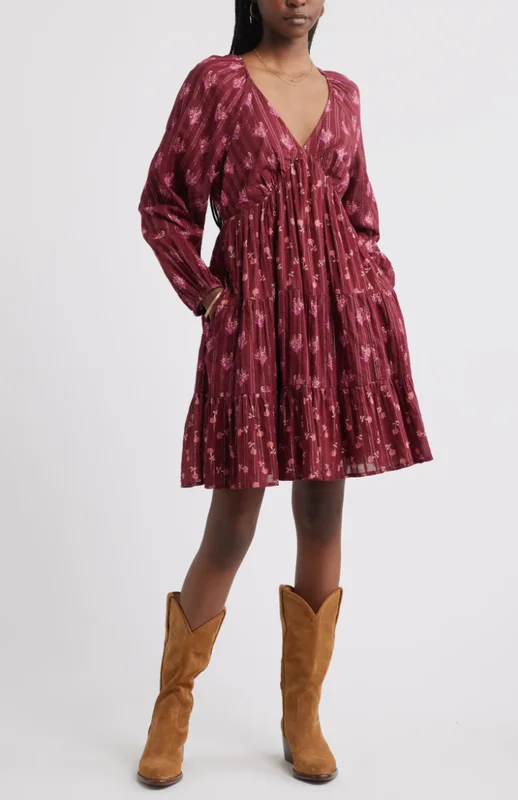 Burgundy Mini Dress